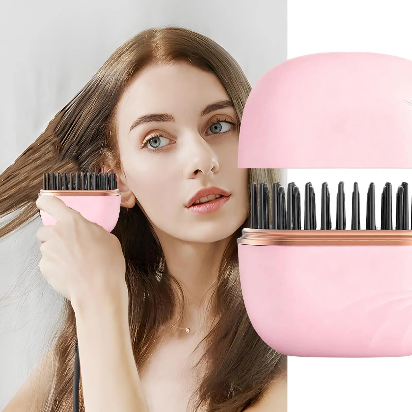 Mini Hair Straightening Comb Wireless Charging Portable Multifunctional Hair Care Not Hurt Hair Styling Comb Hair Straightener